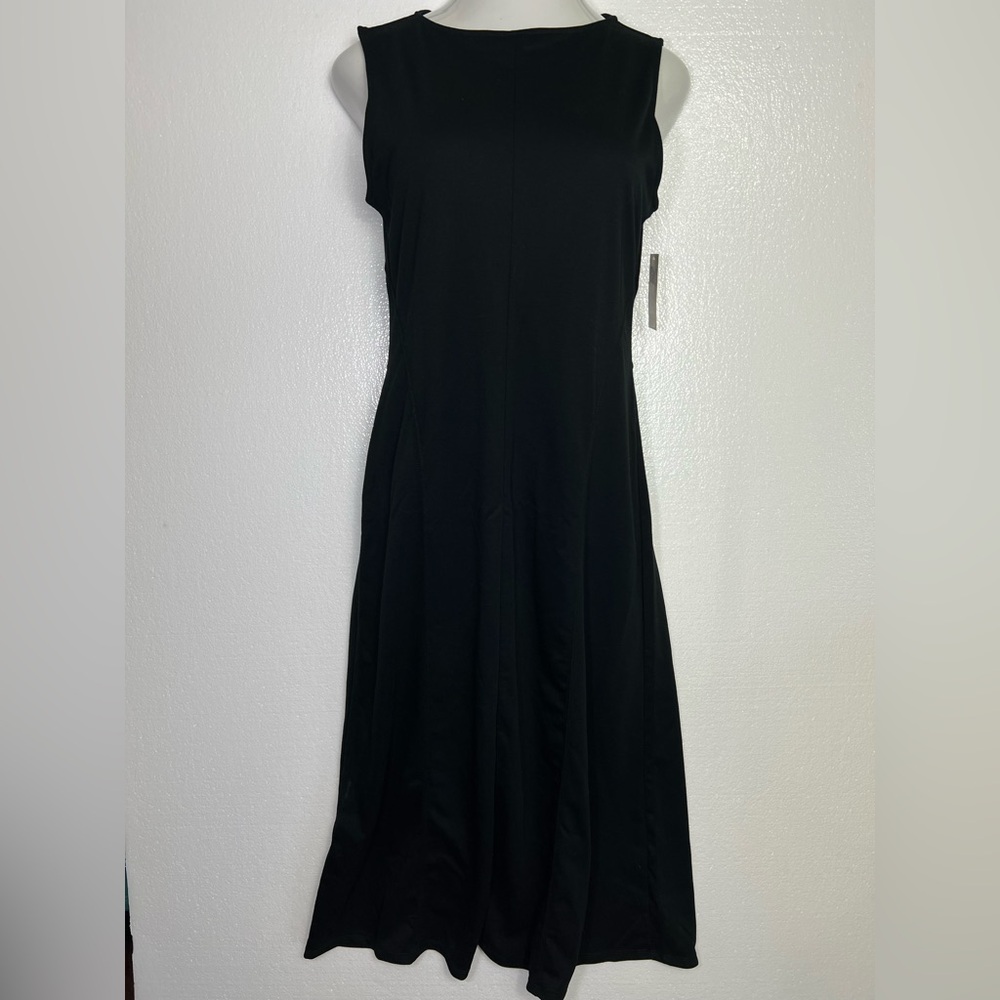a new day Black Sleeveless A-Line Midi Dress